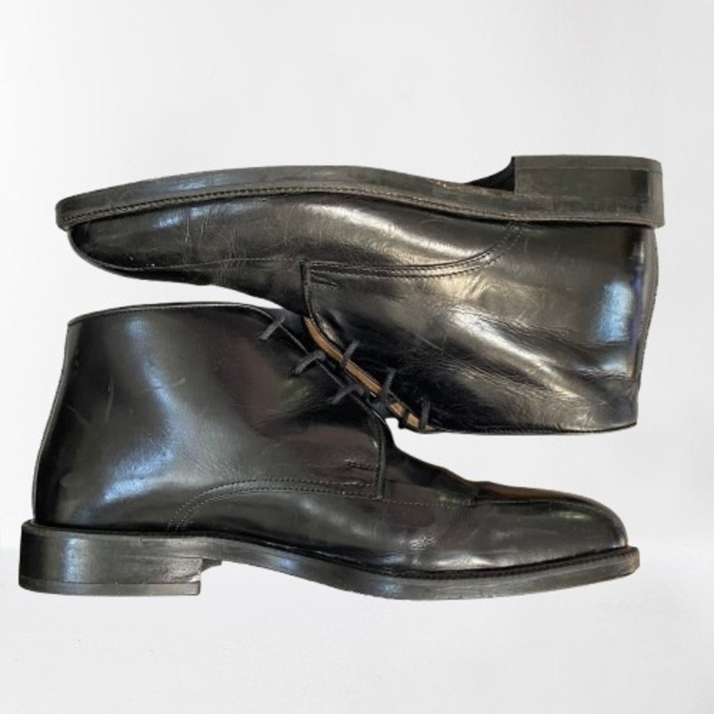 Vintage‎ Johnston & Murphy Men's Black Leather Chukka Boots Size 8